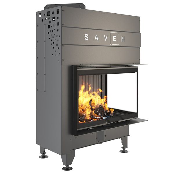 Каминная топка угловая SAVEN Energy Up 85х50х47R Black  SE/85/50/47/R/Up/BL фото