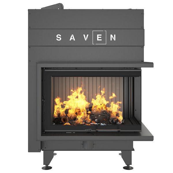 Каминная топка угловая SAVEN Energy Up 85х50х47R Black  SE/85/50/47/R/Up/BL фото