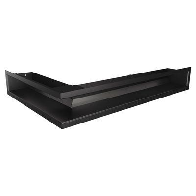 Вентиляционная решетка для камина 90х600х400 SAVEN Loft Angle угловая правая черная Loft/NP/9/60/40/BL фото