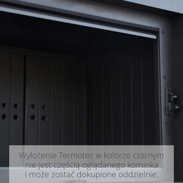 Камин Kratki FLOKI BOX правый 8 kW &Oslash; 160 в корпусе с керамогранита NATURALI NERO GRECO FLOKI/S/P/Q/N/G фото