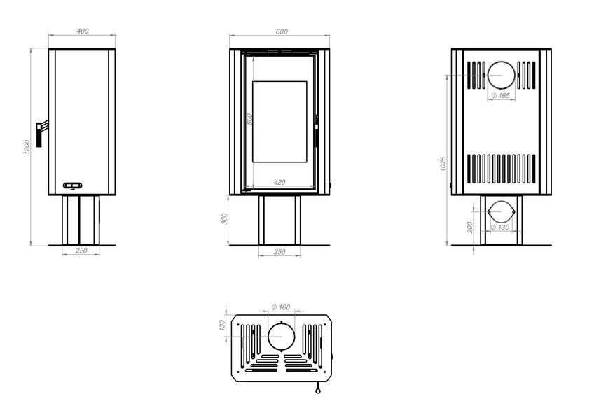 Стальная печь BOKAR Aston FD 4380 ( 9,0 кв ) black ceramatex BOKAR Aston FD 4380 ( 9,0 кв ) black ceramatex фото