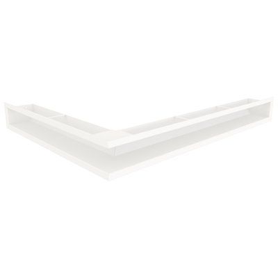 Вентиляційна решітка для каміна 90х800х600 SAVEN Loft Angle кутова права біла Loft/NP/9/80/60/W фото