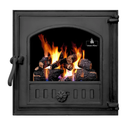 Чавунні дверцята для каміна Iron Fire Style 40 390х390 мм 1257 фото