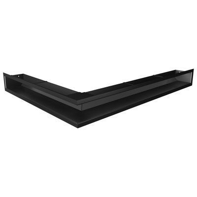 Вентиляційна решітка для каміна 90х800х600 SAVEN Loft Angle кутова права чорна Loft/NP/9/80/60/BL фото