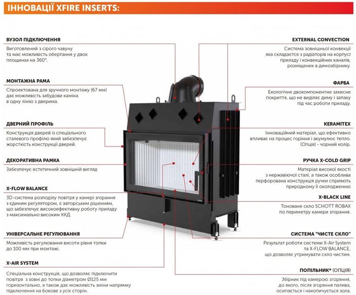 Камінна топка XF- Flat 800 55703 фото