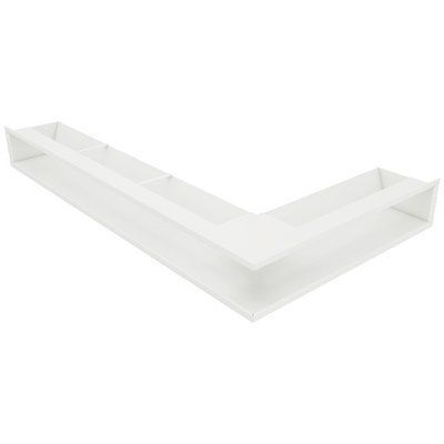 Вентиляційна решітка для каміна 95х450х800 SAVEN Loft Angle кутова ліва біла LOFT/NL/9,5/45/80/W фото