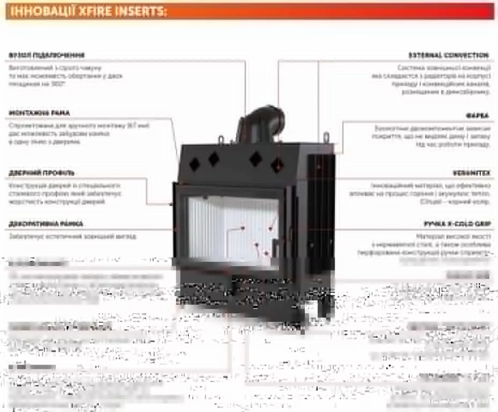 Камінна топка XF- Flat 800 graphite 55704 фото