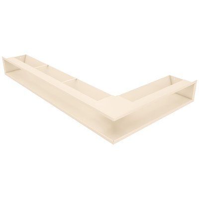 Вентиляційна решітка для каміна 95х450х800 SAVEN Loft Angle кутова ліва кремова LOFT/NL/9,5/45/80/С фото