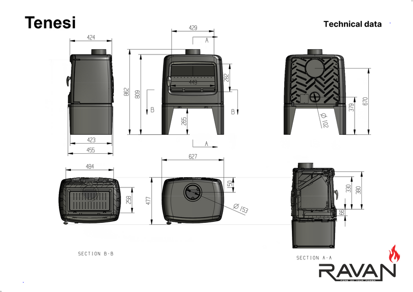 Чугунная печь Ravan Tenesi Tenesi фото