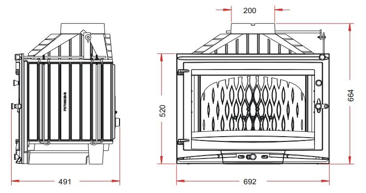 Камінна топка INVICTA 700 Selenic з шибером INVICTA 700 Selenic з шибером фото