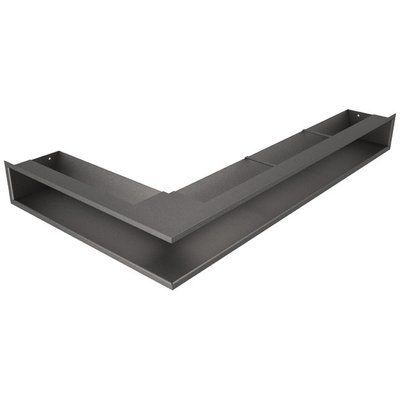 Вентиляційна решітка для каміна 95х800х450 SAVEN Loft Angle кутова права графітова LOFT/NP/9,5/80/45/G фото