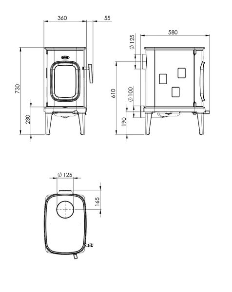 Чавунна піч Dovre SAGA 107 SAGA 107 фото