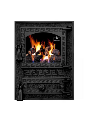 Чавунні дверцята для печей Iron Fire Versace 370х485 мм 1125 фото