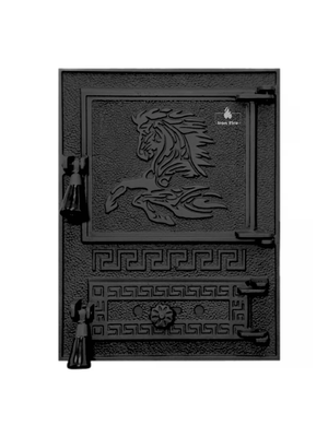 Чавунні дверцята для печей Iron Fire Versace WG 370х485 мм 1126 фото
