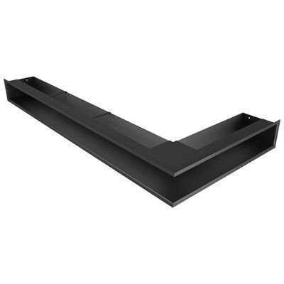 Вентиляційна решітка для каміна 95х450х950 SAVEN Loft Angle кутова ліва чорна LOFT/NL/9,5/45/95/BL фото