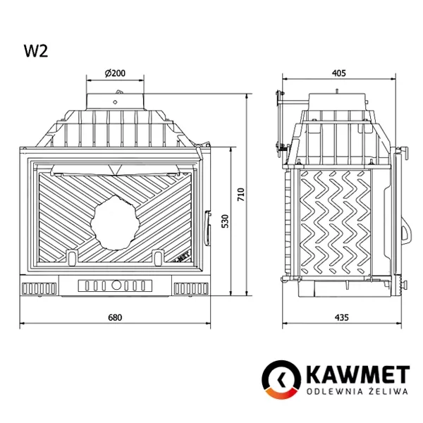 Каминная топка KAWMET W2 (14.4 kW) W2  фото