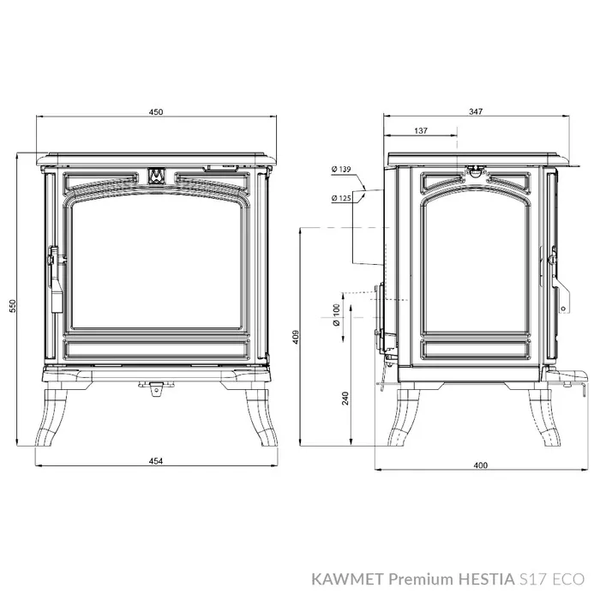 Чугунная печь KAWMET Premium HESTIA S17 S17 фото