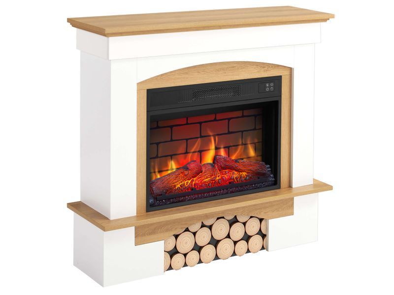 Электрокамин ArtiFlame Woodley AF23BS белый / дуб натуральный Woodley AF23BS WT/NO фото