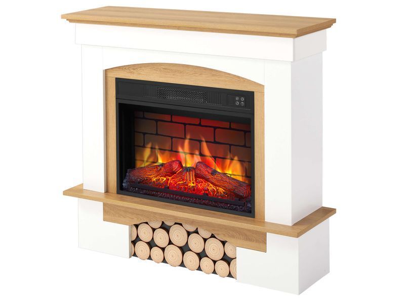 Электрокамин ArtiFlame Woodley AF23BS белый / дуб натуральный Woodley AF23BS WT/NO фото