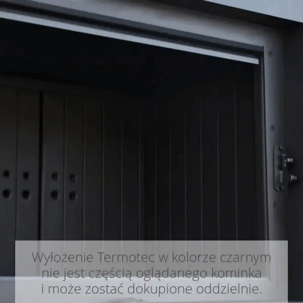 Сталева піч-камін Kratki KOZA AB S DR ECO NERO БЕТОН ЧОРНИЙ KOZA/AB/S/DR/ECO/ фото