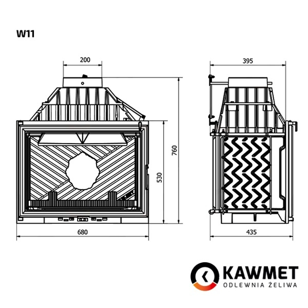 Каминная топка KAWMET W11 (18.1 kW) W11 (18.1 kW) фото