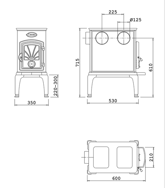 Чугунная печь Dovre 40CBS 40CBS фото