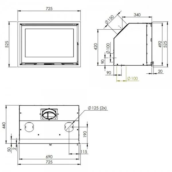 Каминная вставка Dovre VISTA 702I VISTA 702I фото