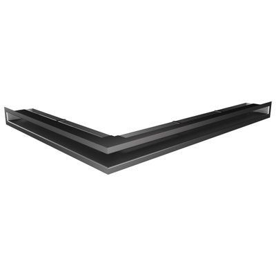 Вентиляционная решетка для камина 60х800х600 SAVEN Loft Angle угловая правая графитовая Loft/NP/6/80/60/G фото