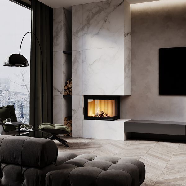 Камінна топка M-FIRE 60 кутова права (14kW) m-fire60r фото