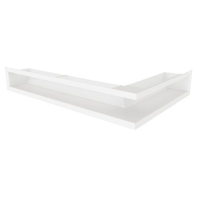 Вентиляционная решетка для камина 90х400х600 SAVEN Loft Angle угловая левая белая Loft/NL/9/40/60/W фото