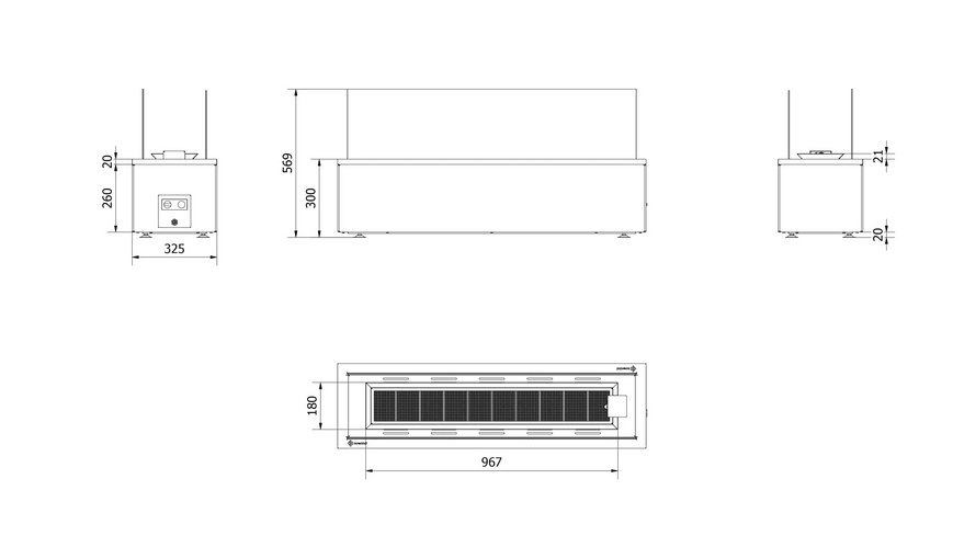 Газовый обогреватель Kratki PATIO HORIZONTAL стальной - дистанционное управление (пульт) PATIO/HORIZONTAL/G30/37MBAR/S/ZESTAW фото