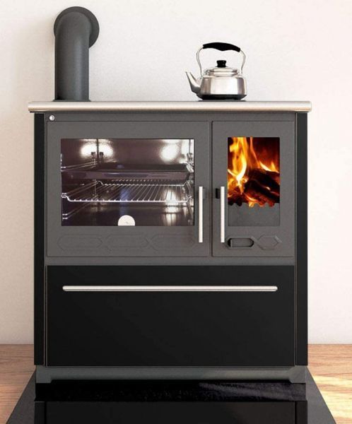 Отопительно-варочная печь Plamen 850 Glas черная 850 Glas BLACK фото