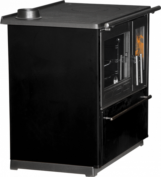 Отопительно-варочная печь Plamen 850 Glas черная 850 Glas BLACK фото