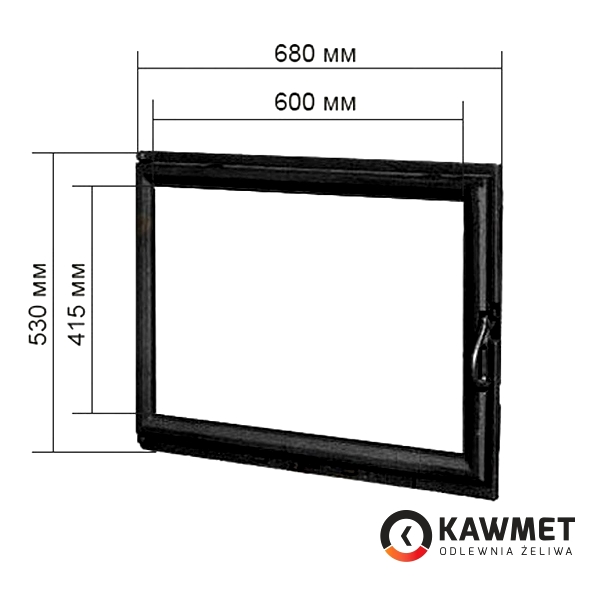 Двері для каміна KAWMET W11 530*680